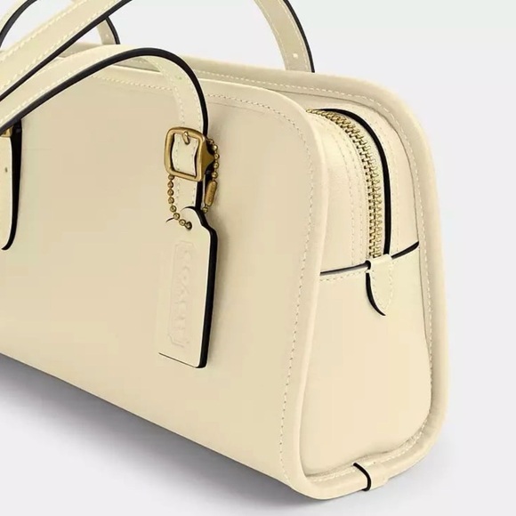 Coach Swing Zip Bag Full Size in Brass/Moonlight Glovetanned Leather NWT - Picture 14 of 16